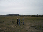 Foreground, ruins of George Murray's house